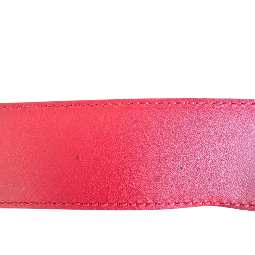 GUCCI Interlocking GG Red Leather Belt – 1.5" Wide – Made in Italy - Picture 11 of 12